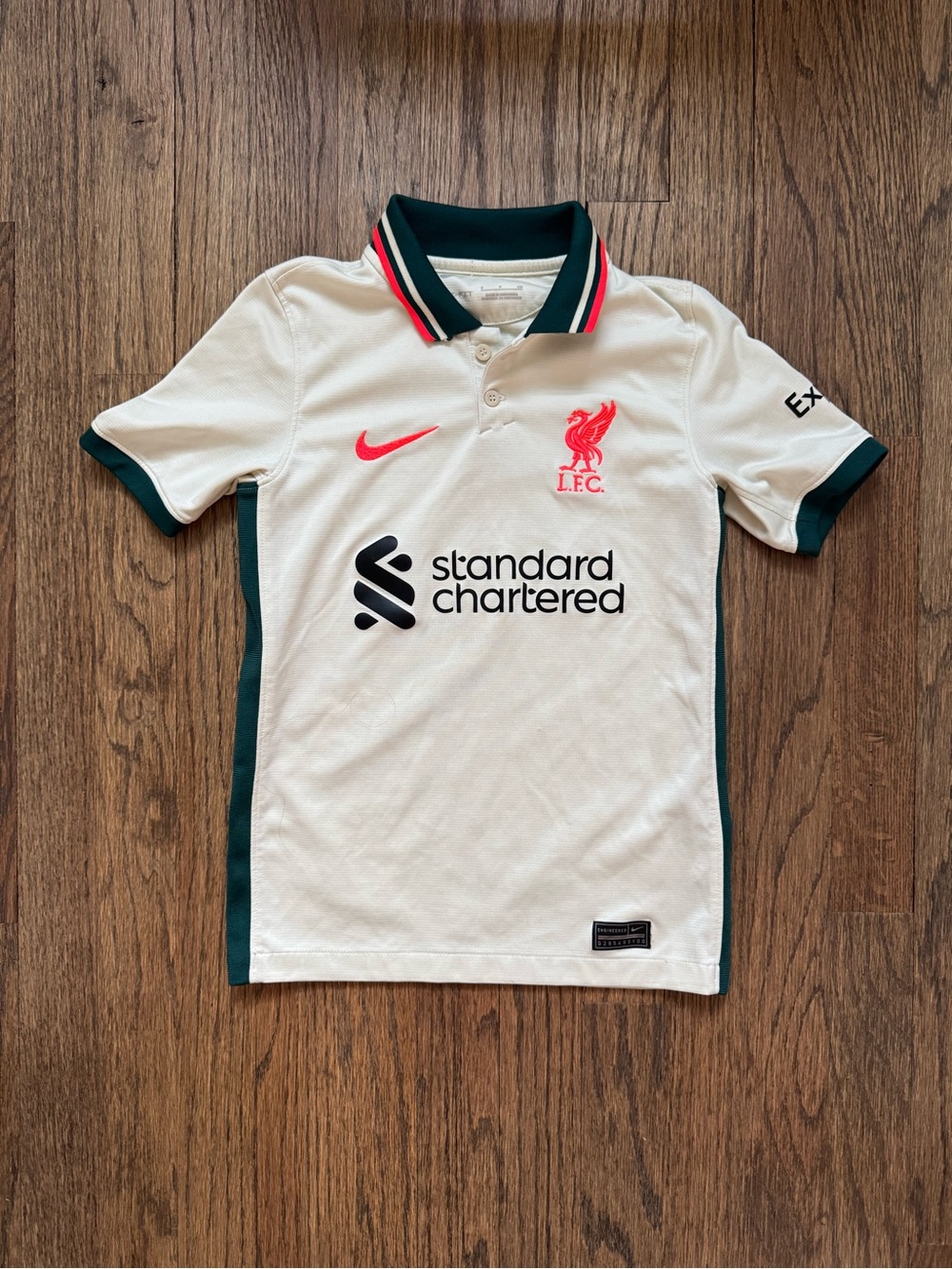Liverpool FC Nike Away Jersey - White with Dark Green Trim